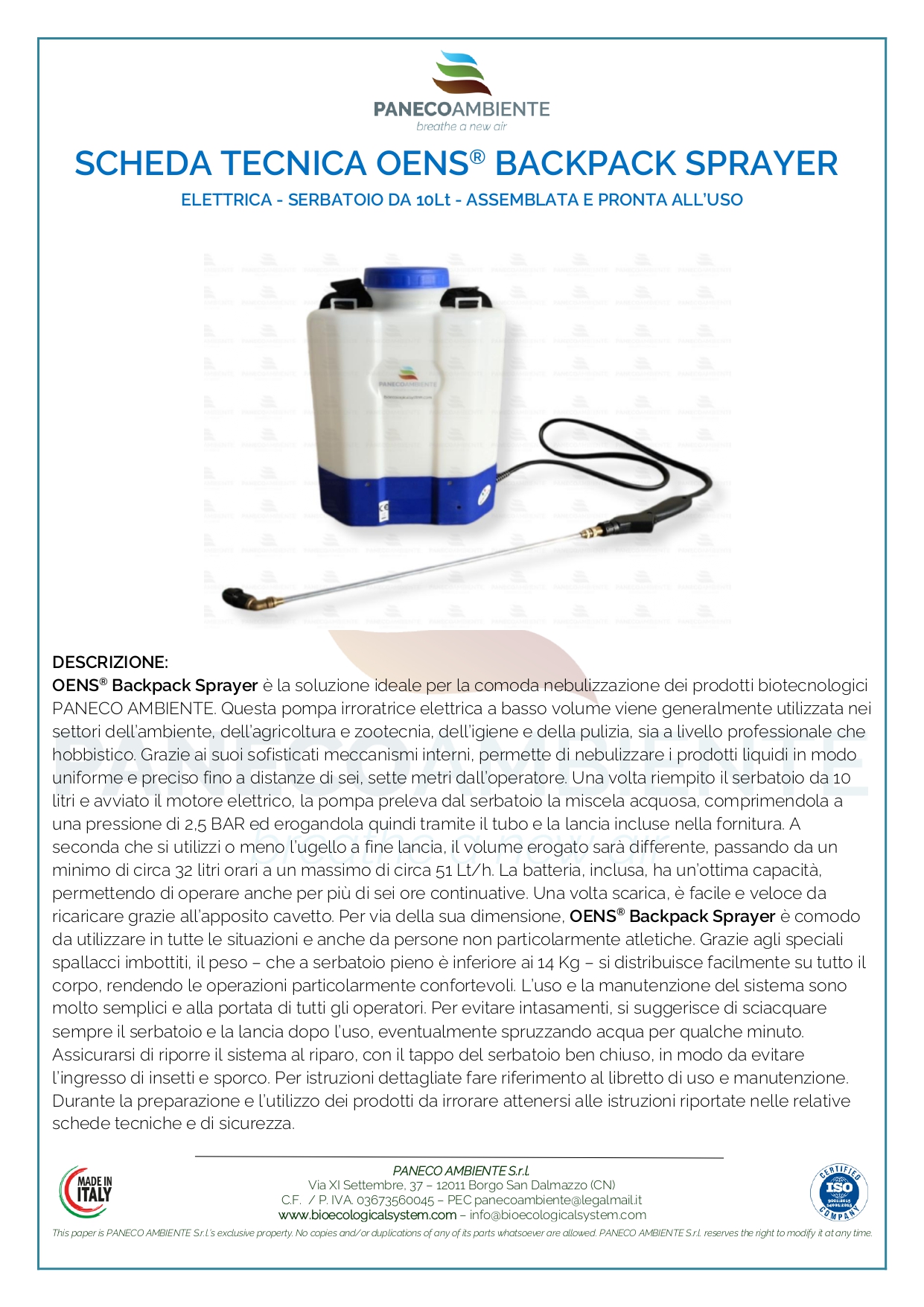 OENS Backpack Sprayer - Image 4